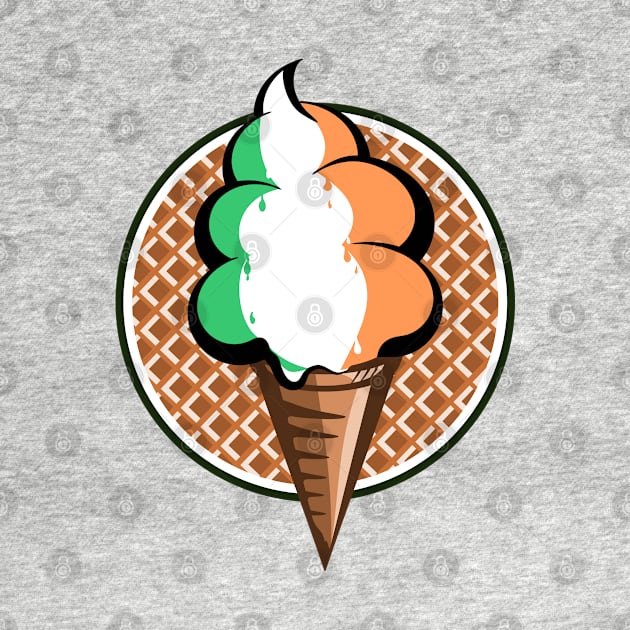 Flag of Ireland funny ice cream by mailboxdisco